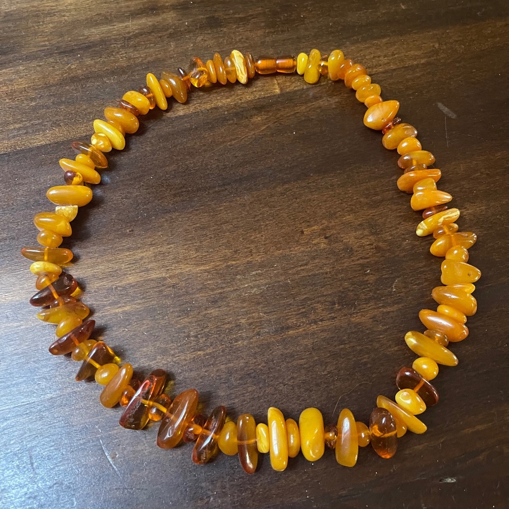 Yellow/Orange Beaded Necklace